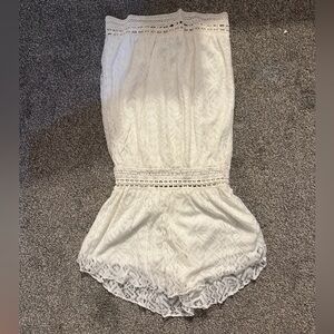 Elegant White Lace Women romper